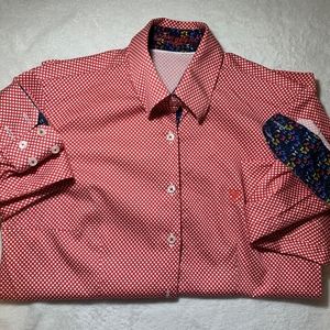 Pink polka-dot shirt 100% cotton